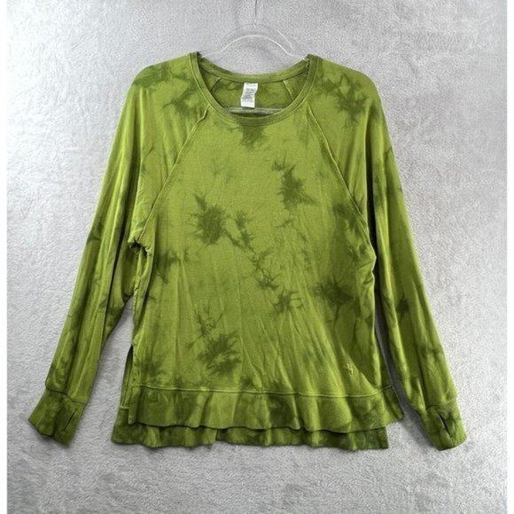 JoyLab Green Tie Dye Pullover Sweatshirt XS Athleisure - Picture 2 of 9